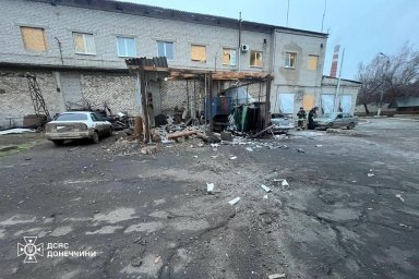 В Константиновке снова пострадала пожарная часть из-за обстрелов