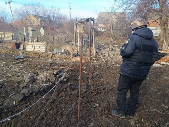 Вражеский обстрел жилого района в Константиновке 12 января 2025 г.