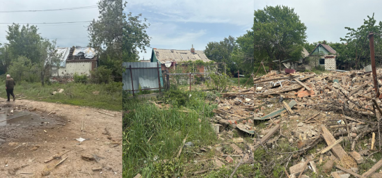 Ворог чотири рази атакував Костянтинівську громаду: пошкоджено житлові будинки та магазин