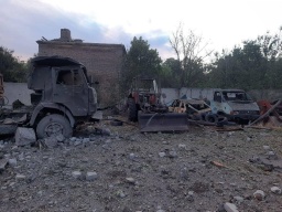 ​Последствия обстрела Константиновки ночью 24 июня 2022 года (ФОТО)