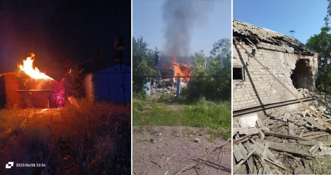 Массированные вражеские атаки на Константиновскую общину: есть погибшие и раненые - ситуация на утро 9 июня 2025 года